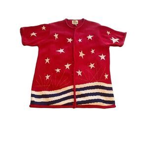 Vintage Stars & Stripes Cardigan Sweater (Sz L)